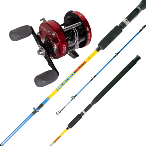 Combo Pesca Caña SOLIDFIBER MAX 2,1M20-40LBMH + REEL MARINER 7004 RH